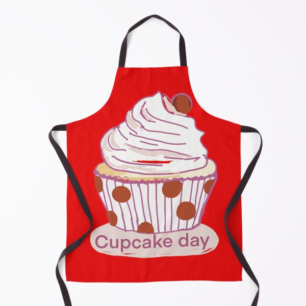 Item preview, cupcake day small cake in red polka dot with butter cream frosting and a cherry designed and sold by empressbat merch.