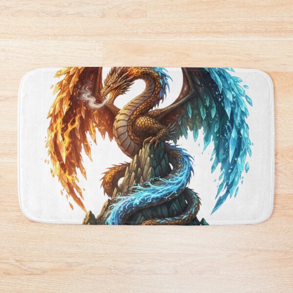 Item preview, Elemental Dragon of Fire and Ice - Mythical Symbol of Duality designed and sold by MonaRose_Art.