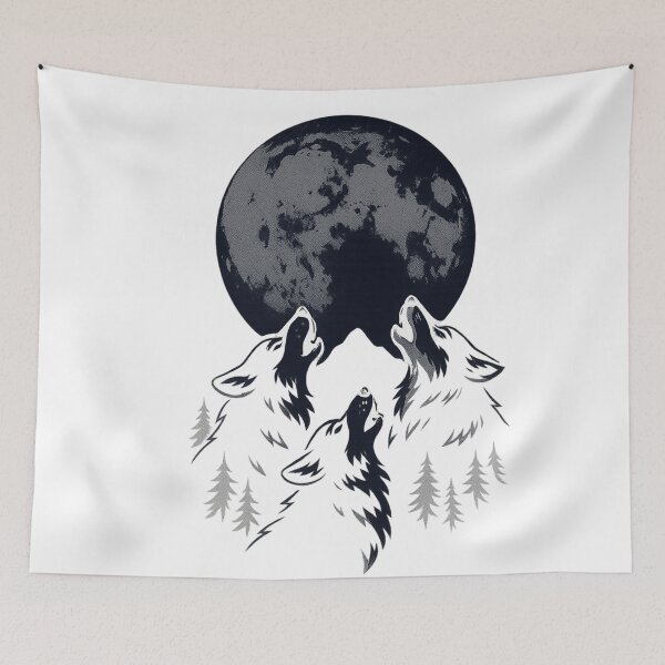 Item preview, Three Wolves Howling at the Moon designed and sold by tarzbol.