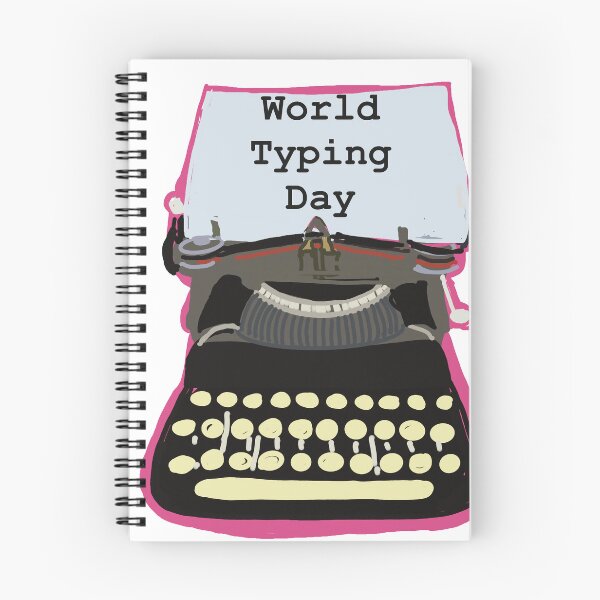 Item preview, World typing day 8 January  old fashioned typewriter designed and sold by empressbat merch.