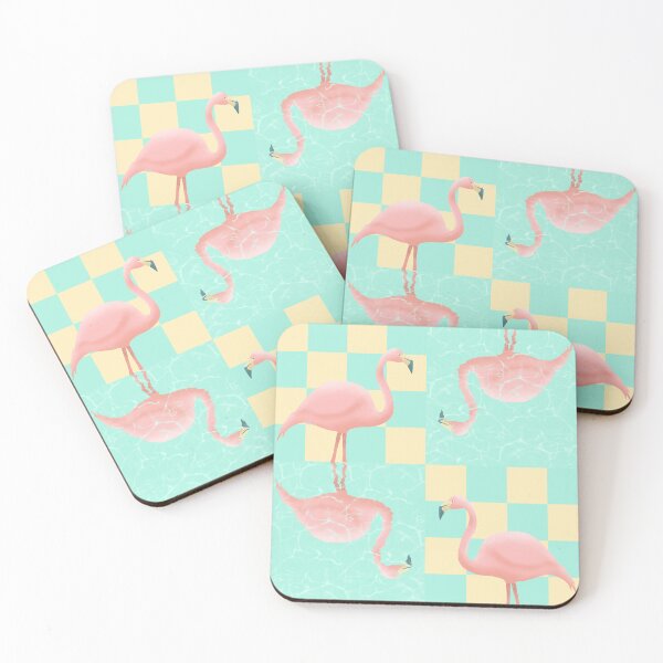 Item preview, Flamingo and Reflection Palm Springs Retro Vintage 60s 70s Cafe Diner Vibe designed and sold by piptompatternco.