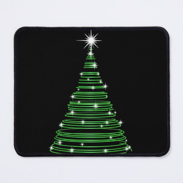 Item preview, Luminous Green Line Christmas Tree – Modern Glowing Holiday Design designed and sold by PixelVibe782.