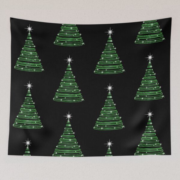 Item preview, Luminous Green Line Christmas Tree – Modern Glowing Holiday Design designed and sold by PixelVibe782.