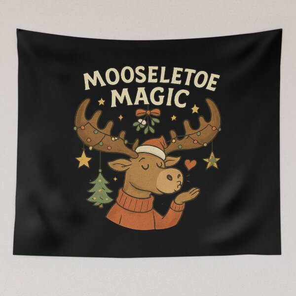 Item preview, Mooseletoe Magic – Funny Christmas Moose Shirt, Cute Holiday Pun Gift for Animal Lovers and Couples designed and sold by AddictiveDesign.