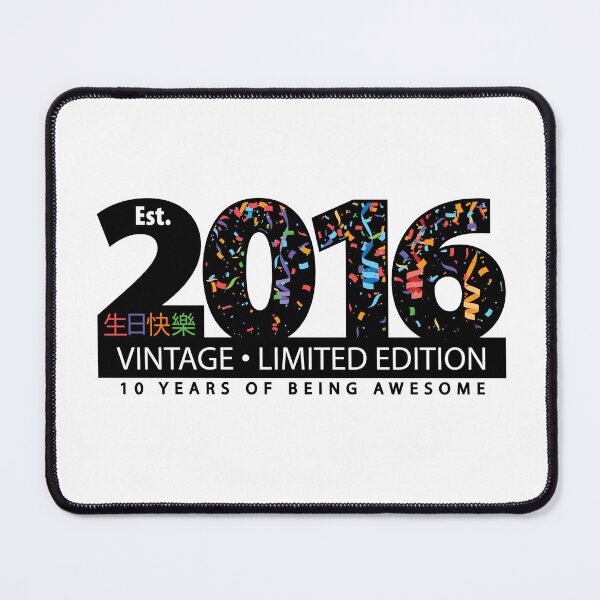 Item preview, Happy 10th Est. 2016 Vintage Limited Edition 10 Years of Being Awesome designed and sold by PCStudio57.