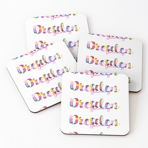 Item preview, Dresden, Germany, Vibrant Abstract City Typography Art designed and sold by Wanderful-roads.