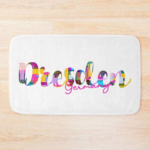 Item preview, Dresden, Germany, Vibrant Abstract City Typography Art designed and sold by Wanderful-roads.