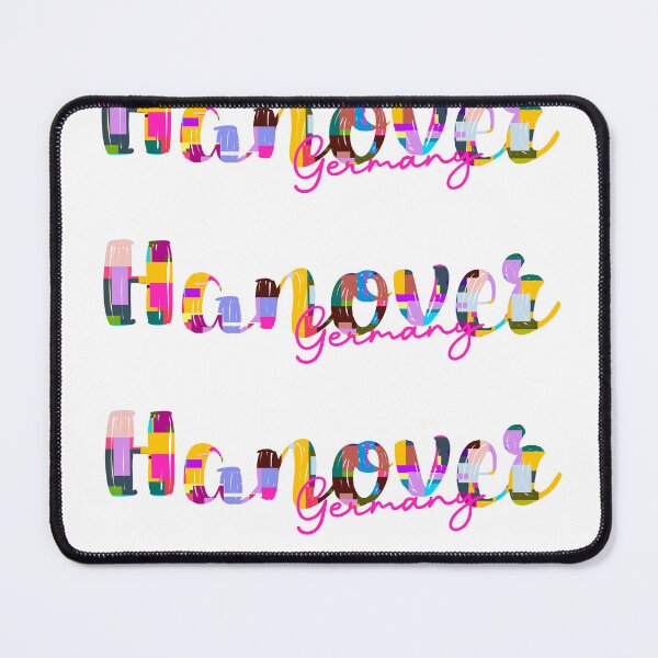 Item preview, Hanover, Germany, Vibrant Abstract City Typography Art designed and sold by Wanderful-roads.