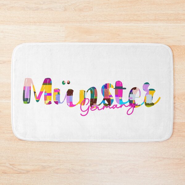 Item preview, Münster, Germany, Vibrant Abstract City Typography Art designed and sold by Wanderful-roads.
