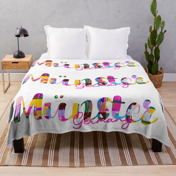 Item preview, Münster, Germany, Vibrant Abstract City Typography Art designed and sold by Wanderful-roads.