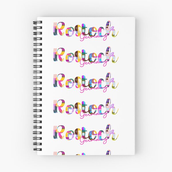 Item preview, Rostock, Germany, Vibrant Abstract City Typography Art designed and sold by Wanderful-roads.