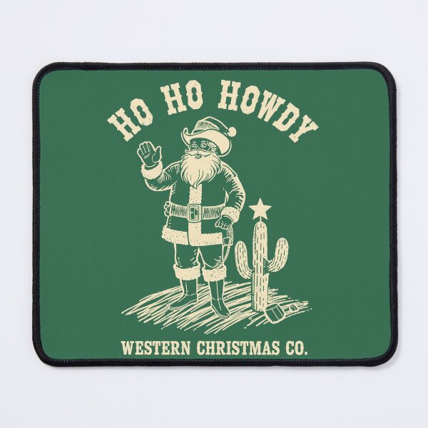 Item preview, Christmas Cowboy Santa Ho Ho Howdy designed and sold by JessArty ⭐⭐⭐⭐⭐.