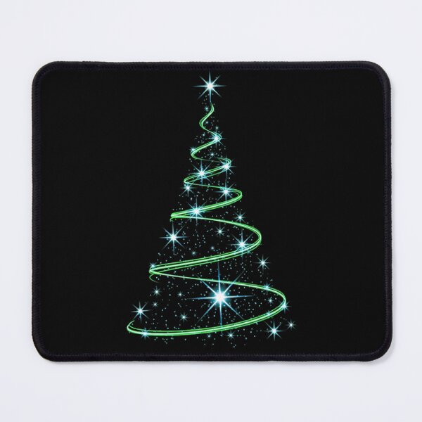 Item preview, Luminous Blue Star Christmas Tree – Modern Glowing Green Spiral Holiday Design designed and sold by PixelVibe782.