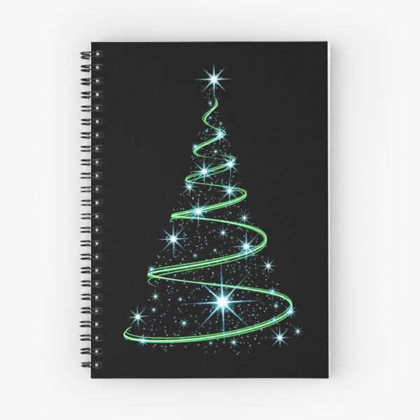Item preview, Luminous Blue Star Christmas Tree – Modern Glowing Green Spiral Holiday Design designed and sold by PixelVibe782.