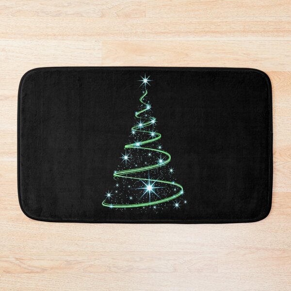 Item preview, Luminous Blue Star Christmas Tree – Modern Glowing Green Spiral Holiday Design designed and sold by PixelVibe782.