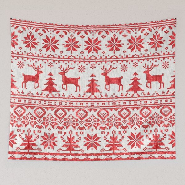 Item preview, Scandinavian Christmas Knit Sticker designed and sold by MuseAI.