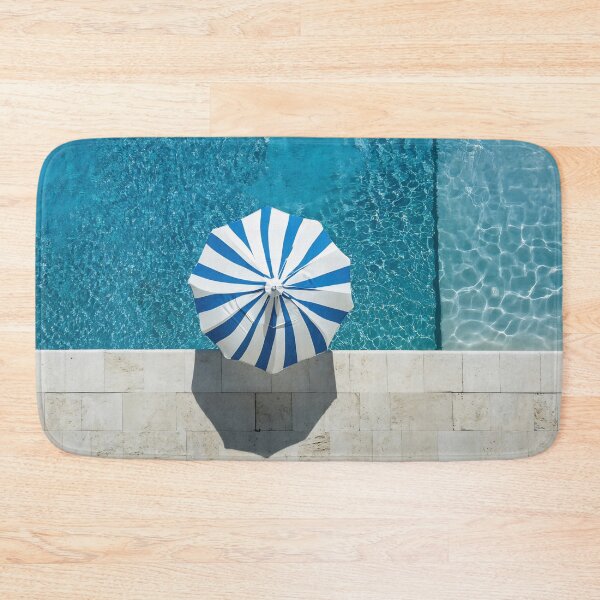 Item preview, Striped umbrella by pool designed and sold by anytka.