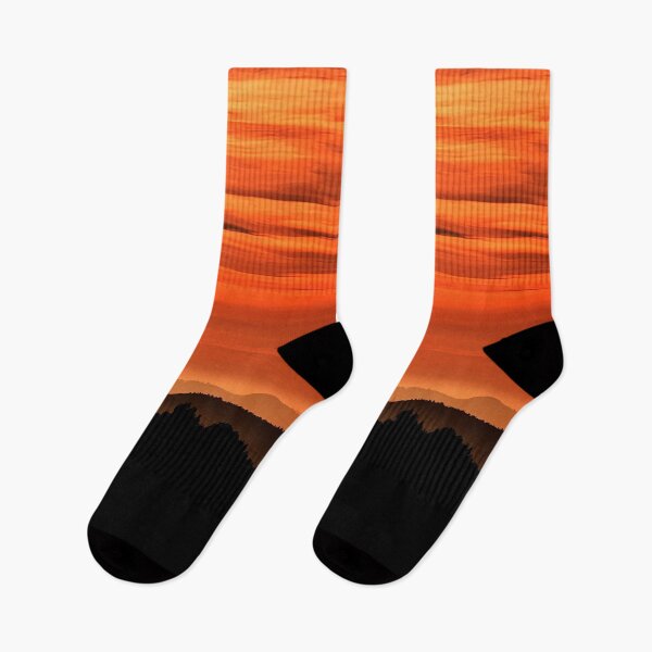 Item preview, Colorful sunset over mountainous landscape designed and sold by Palatinasart.