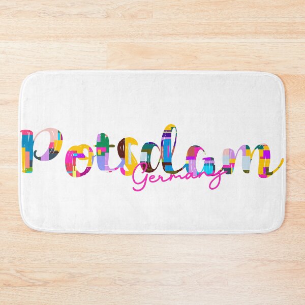 Item preview, Potsdam, Germany, Vibrant Abstract City Typography Art designed and sold by Wanderful-roads.