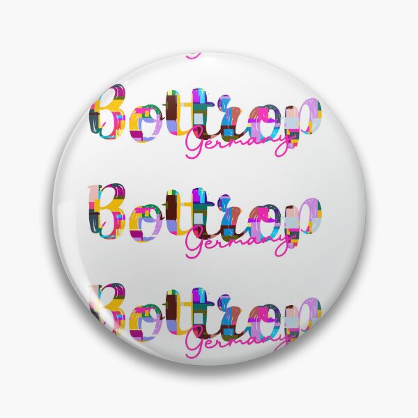 Item preview, Bottrop, Germany, Vibrant Abstract City Typography Art designed and sold by Wanderful-roads.