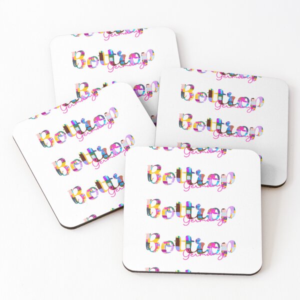 Item preview, Bottrop, Germany, Vibrant Abstract City Typography Art designed and sold by Wanderful-roads.