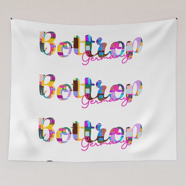 Item preview, Bottrop, Germany, Vibrant Abstract City Typography Art designed and sold by Wanderful-roads.