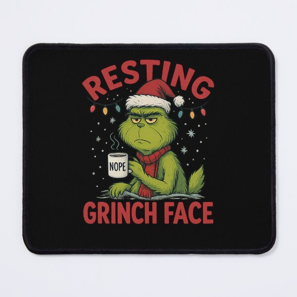 Item preview, Resting Grinch Face – Funny Christmas Shirt, Sarcastic Holiday Humor Tee for Christmas Lovers designed and sold by AddictiveDesign.