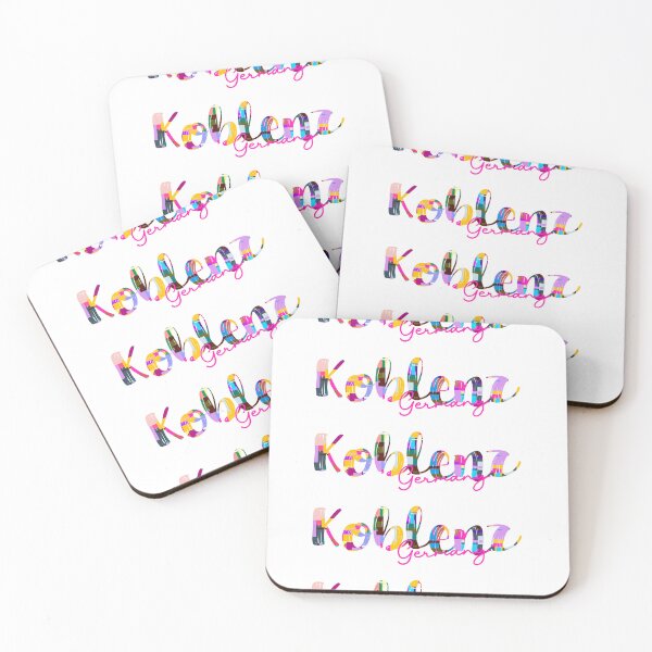 Item preview, Koblenz, Germany, Vibrant Abstract City Typography Art designed and sold by Wanderful-roads.