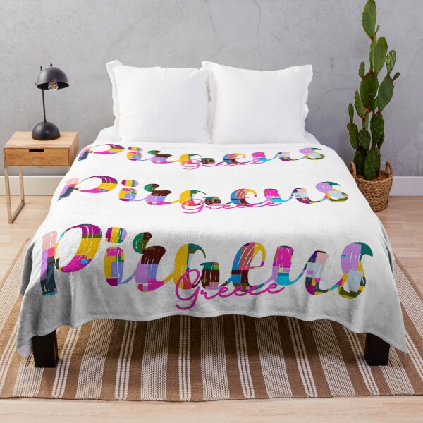 Item preview, Piraeus, Greece, Vibrant Abstract City Typography Art designed and sold by Wanderful-roads.