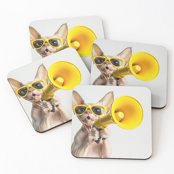Item preview, Cat holds megaphone and wears shades designed and sold by anytka.