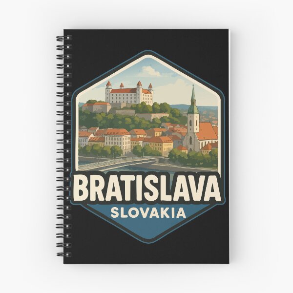 Item preview, Bratislava Slovakia Skyline Vintage Travel  designed and sold by TomFrontierArt.