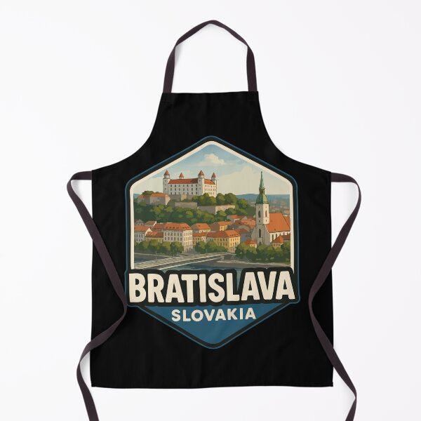 Item preview, Bratislava Slovakia Skyline Vintage Travel designed and sold by TomFrontierArt.