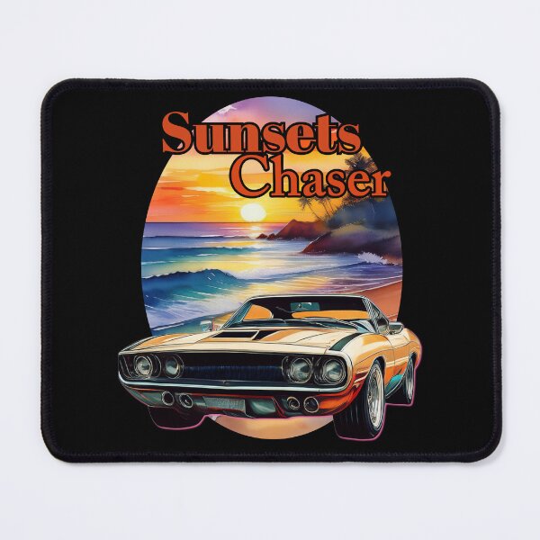 Item preview, Sunset Chaser- vintage car art designed and sold by Digidelico.