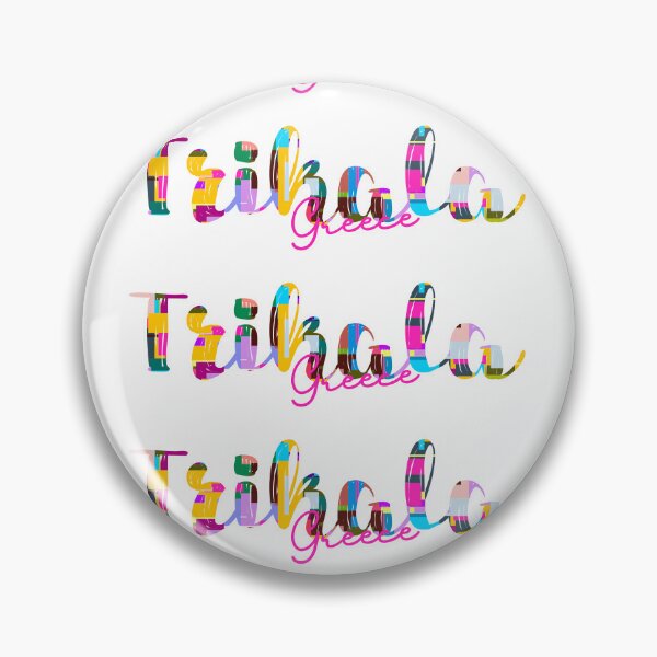 Item preview, Trikala, Greece, Vibrant Abstract City Typography Art designed and sold by Wanderful-roads.