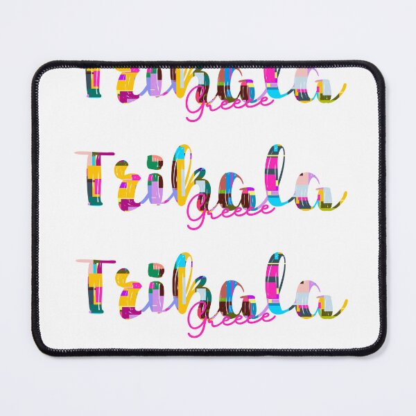 Item preview, Trikala, Greece, Vibrant Abstract City Typography Art designed and sold by Wanderful-roads.