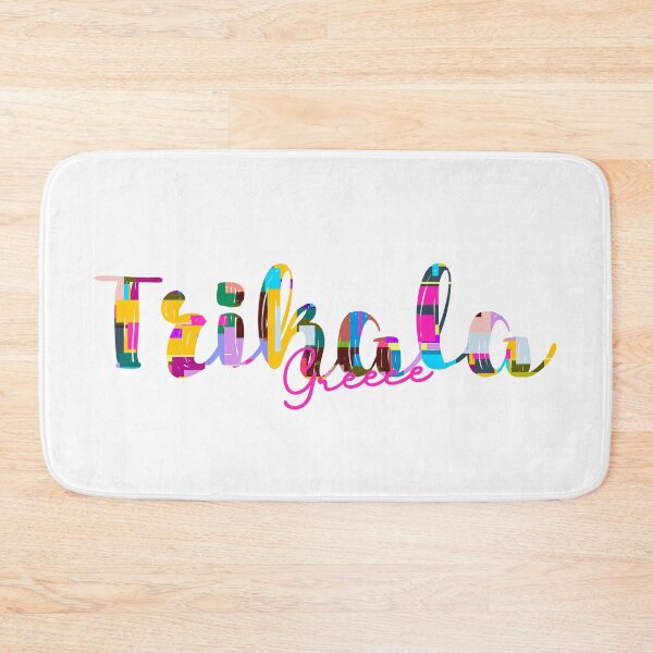 Item preview, Trikala, Greece, Vibrant Abstract City Typography Art designed and sold by Wanderful-roads.