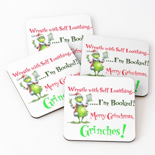 Item preview, Grinchmas | I'm Booked for Self-Loathing | Funny Anti-Christmas Dark Humor designed and sold by ArtisticDesignsbyLinda.