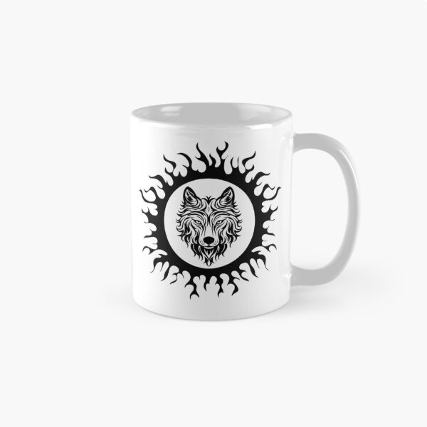 Item preview, tribal wolf flaming Sun designed and sold by Bronxartdesign.