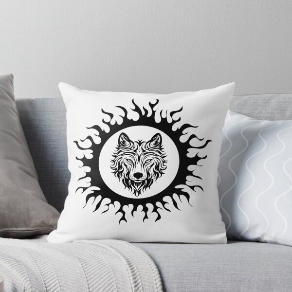 Item preview, tribal wolf flaming Sun designed and sold by Bronxartdesign.
