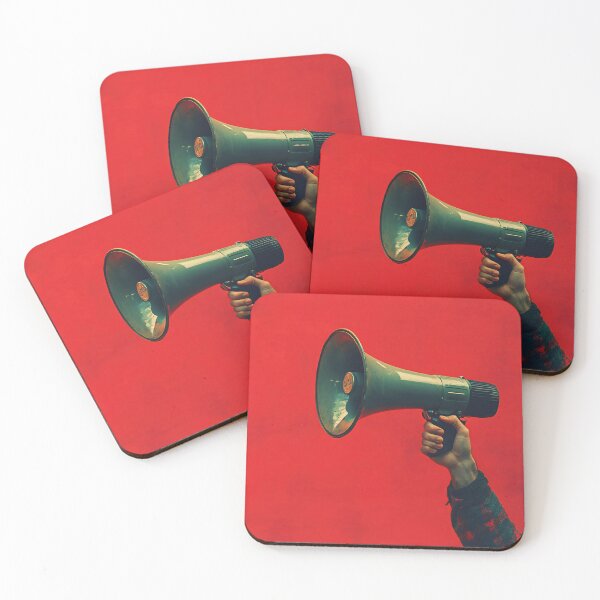 Item preview, Hand with megaphone on red designed and sold by anytka.