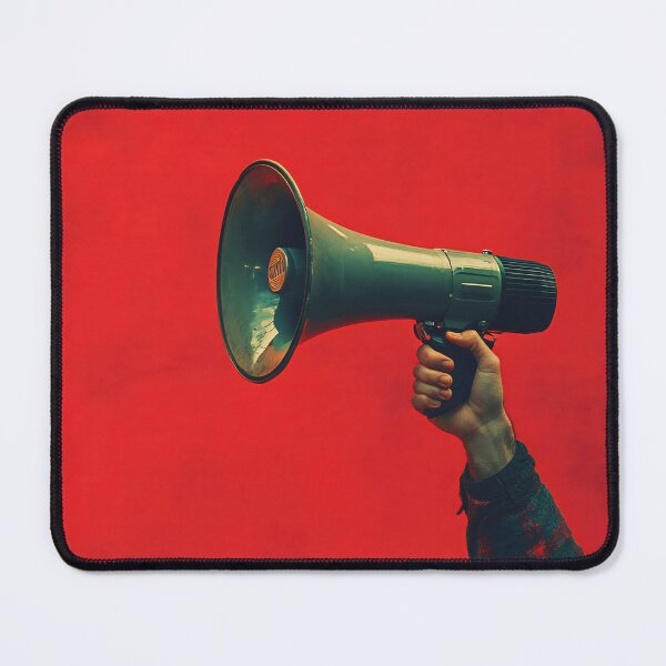 Item preview, Hand with megaphone on red designed and sold by anytka.