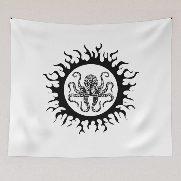 Item preview,  Tribal Octopus flaming Sun  designed and sold by Bronxartdesign.