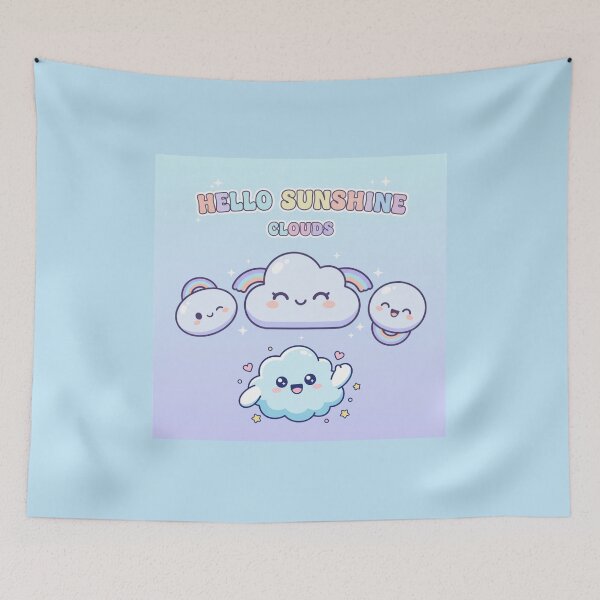 Item preview, Kawaii clouds designed and sold by Mandarinaut.