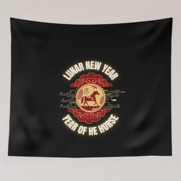 Item preview, Year of the horse ver 19J- Chinese Zodiac Theme-black Background designed and sold by CosmicNook1.