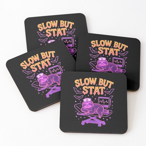 Item preview, Slow But Stat – Funny Sloth Nurse Design for ER, RNs, LPNs, CNAs, and Healthcare Workers | Cute Nursing Humor Gift designed and sold by ClinicalHubs.
