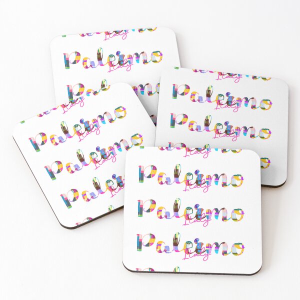 Item preview, Palermo, Italy, Vibrant Abstract City Typography Art designed and sold by Wanderful-roads.