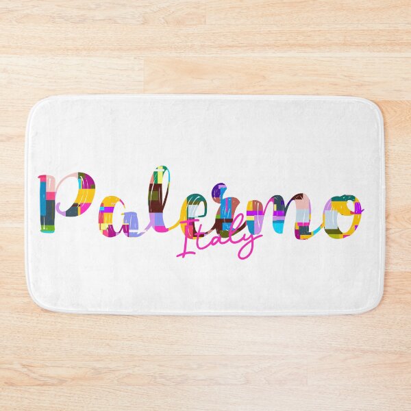 Item preview, Palermo, Italy, Vibrant Abstract City Typography Art designed and sold by Wanderful-roads.