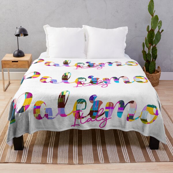 Item preview, Palermo, Italy, Vibrant Abstract City Typography Art designed and sold by Wanderful-roads.