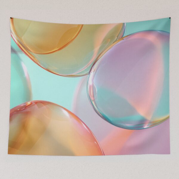 Item preview, Floating colorful bubbles designed and sold by anytka.