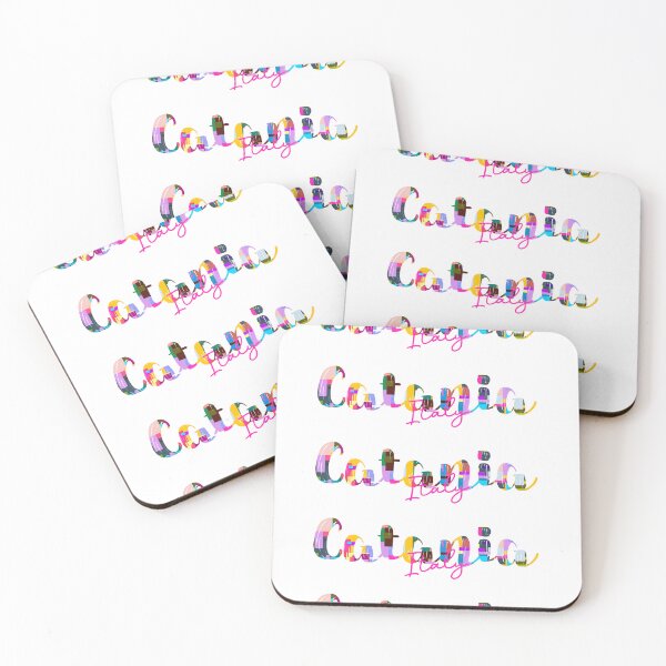 Item preview, Catania, Italy, Vibrant Abstract City Typography Art designed and sold by Wanderful-roads.
